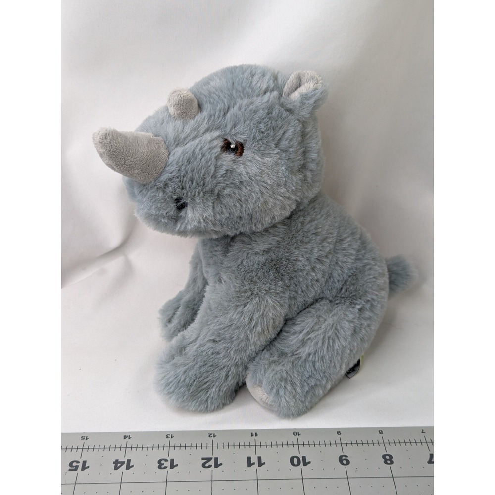 RePets Gray Rhino Plush 8 Inch Nature Planet Stuffed Animal Toy